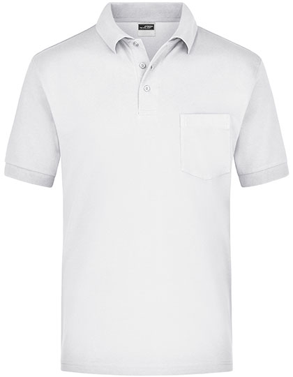 JN026 Polo-Piqué Pocket 3XL / White