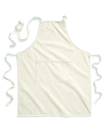 WM364 Fairtrade Cotton Adult Craft Apron 70 x 93 cm / Natural