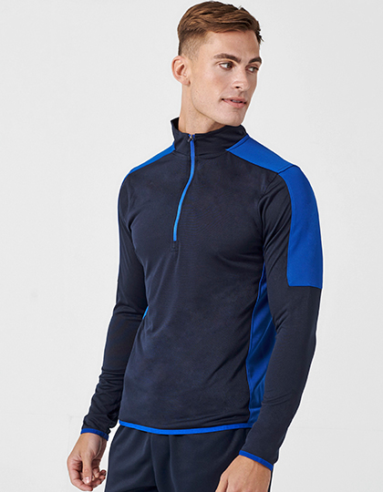 FH571 Adults 1/4 Zip Midlayer With Contrast Panelling
