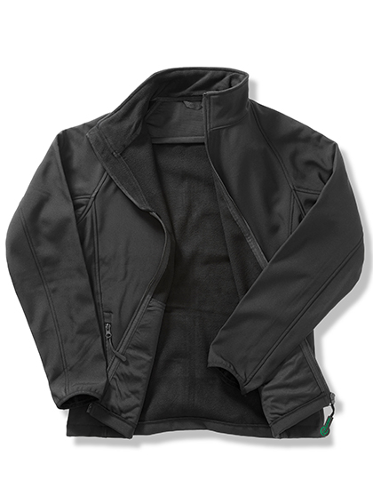 RT231F Women´s Printable Softshell Jacket with Recycled Fleece Inner XS / Black/Black