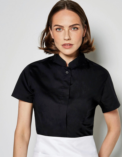 K736 Women´s Tailored Fit Shirt Mandarin Collar Short Sleeve
