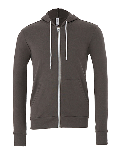 CV3739 Unisex Poly-Cotton Fleece Full-Zip Hoodie XS / Asphalt (Solid)