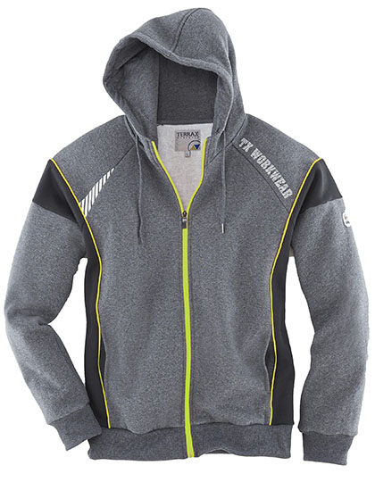 TX61788 Men´s Sweat Jacket XL / Black/Lime