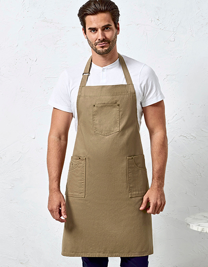 PW132 Cotton Chino Bib Apron
