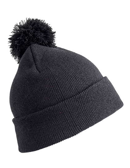 RC028J Junior Pom Pom Beanie One Size / Black